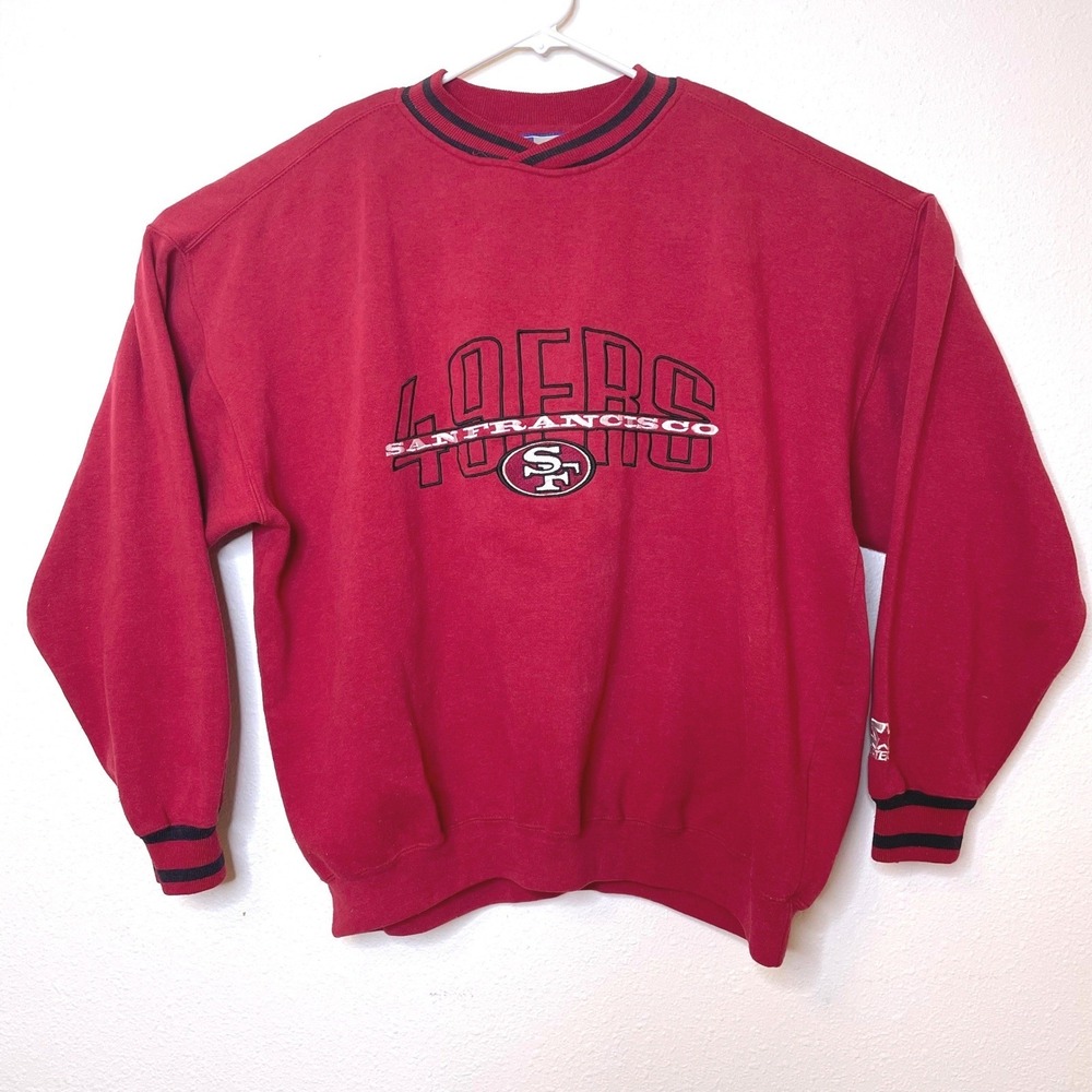 San Francisco 49ers Vintage Oversized Sweatshirt XL Red Starter NFL